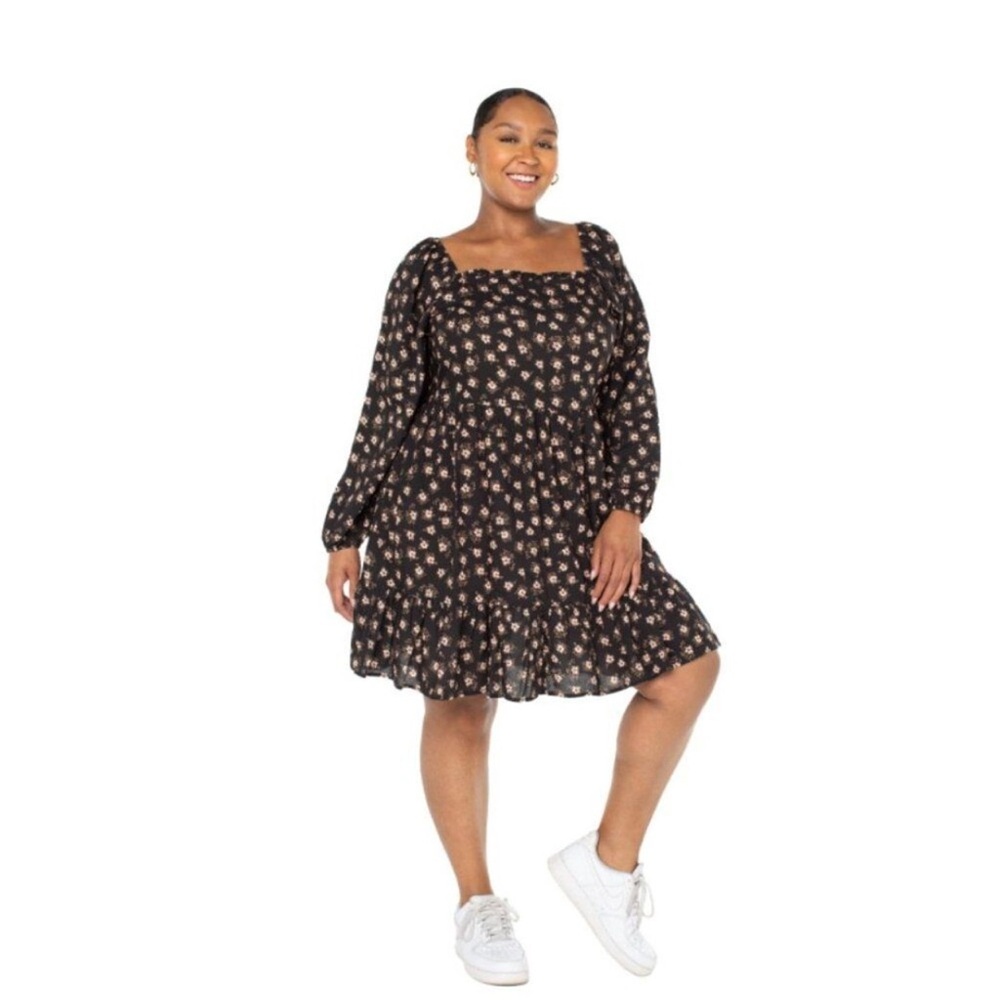 Celebrity Pink Cottagecore Puff Sleeve Smocked Dress Boho Vibes